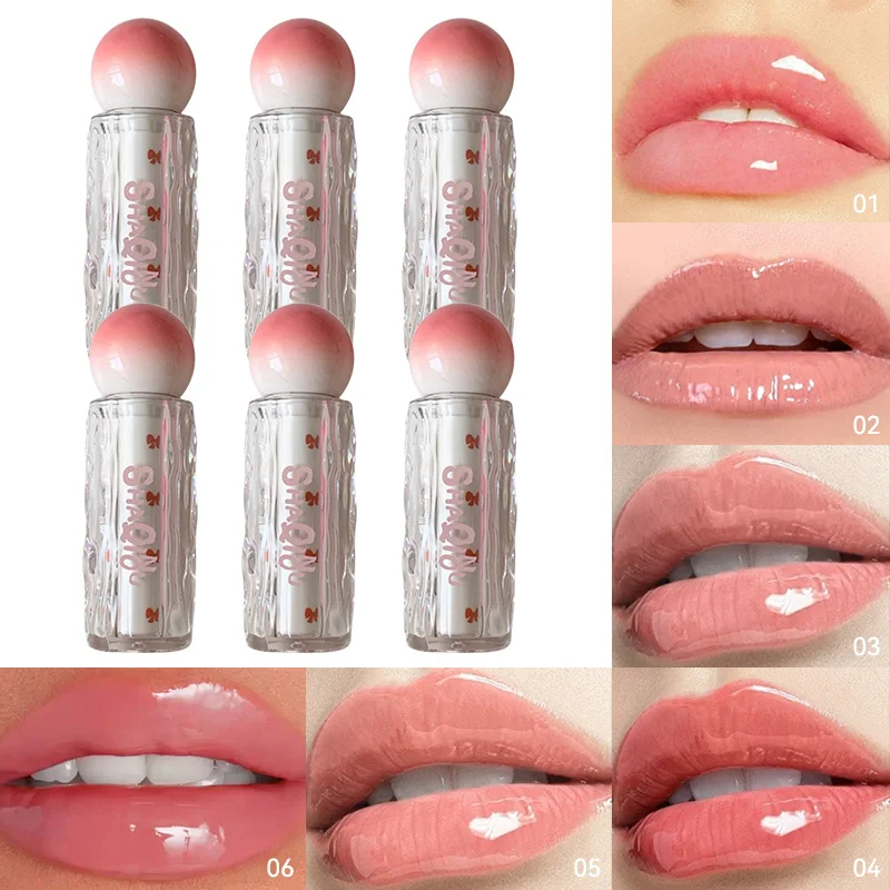 ملمع شفاه شفاف لامع من شاكينيو - مرطب، لمسة نهائية غير لامعة، لون وردي، ممتلئ ومضيئة
