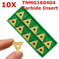 Cut Off Carbide insert Blade CNC Cutting Equipment Gold Grooving Lathe TNMG160404 Thread Turning Tool 10pcs Industrial Practical