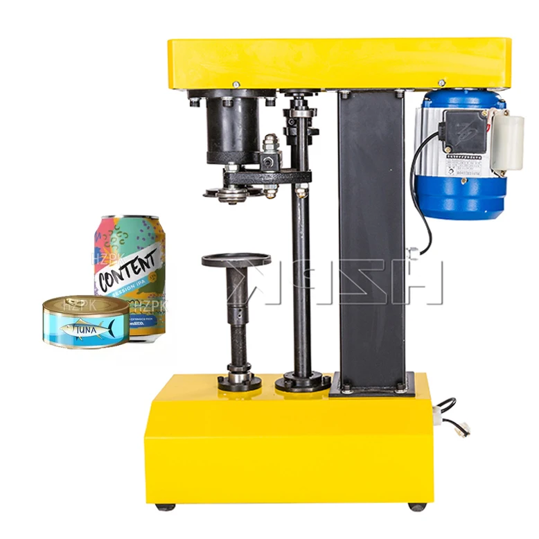 

HZPK Small Food Canning Machine/manual Small Plastic Pet Fish Sardin Bottle Tin Can-sealing Machine For Tuna Cans Semi Automatic