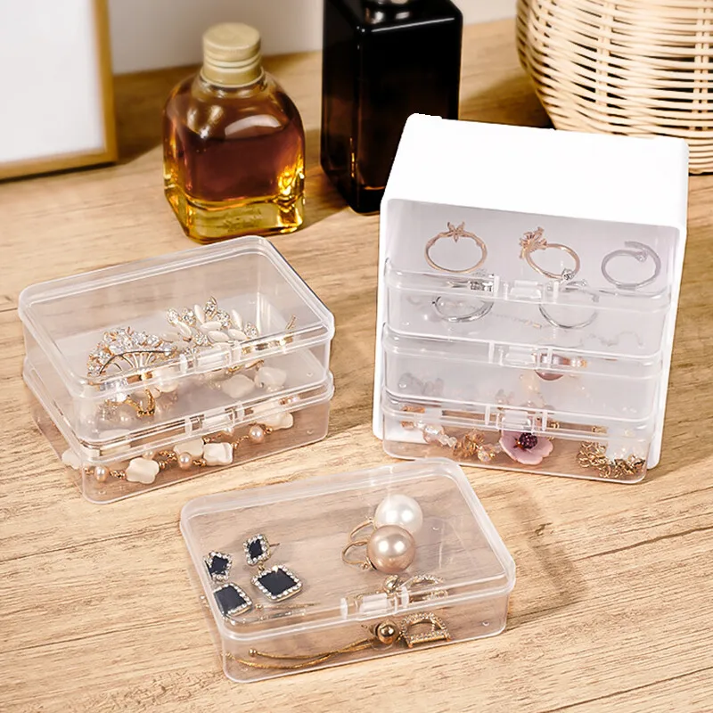 Cable Organizer Box Jewelry Card Desk Storage Data Cable Storage Box Dustproof Card Organizer with Lid Clutter Collection Box