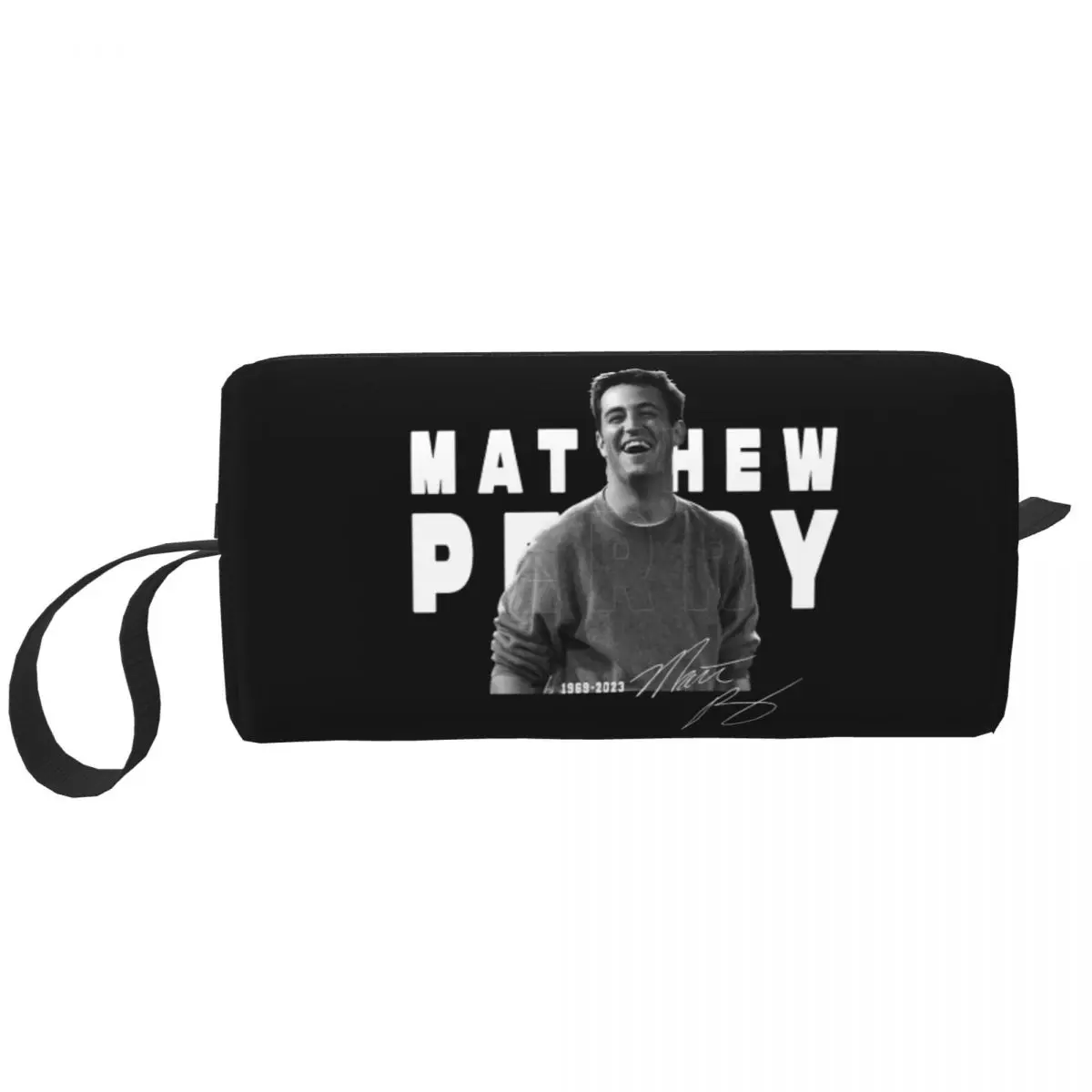 Matthew Perry 1969-2023 Makeup Bag Pouch Waterproof Actor Cosmetic Bag Travel Toiletry Makeup Pouch Storage Bag Large Capacity