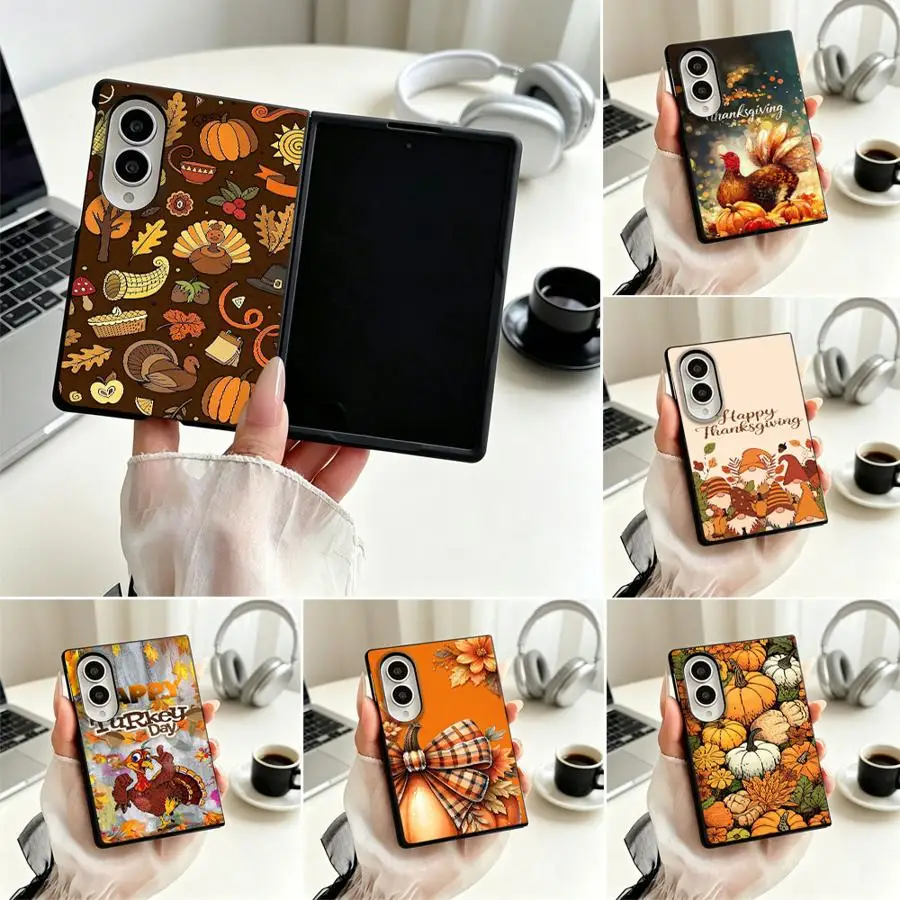 Case for Samsung Galaxy 8 Z Fold8 Wide Z Fold 8 ZFold8 Ultra Phone Cover Thanksgiving Glow Turkey