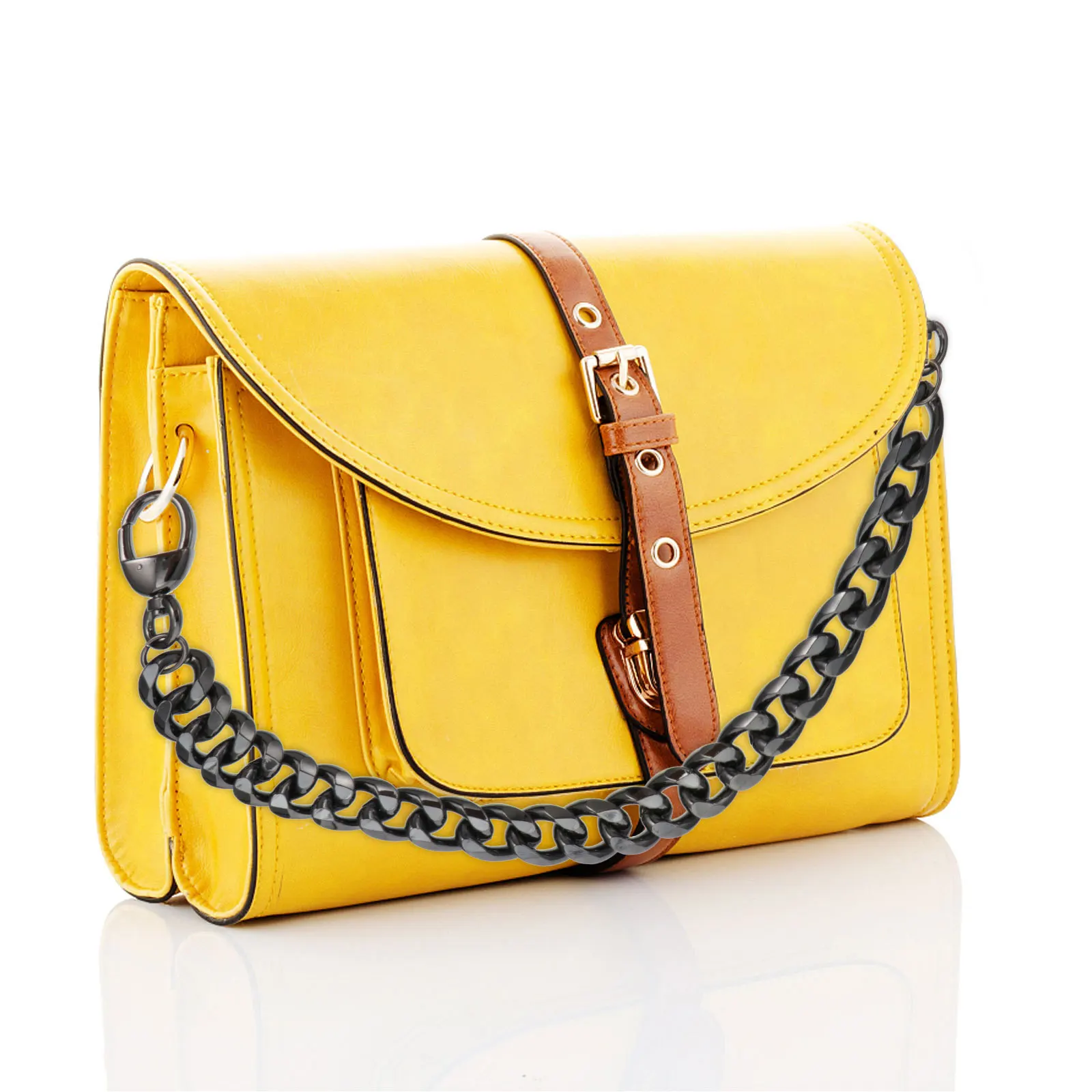 Fashionable Metal Chain Accessories for Bags High Color Fastness Aluminum Alloy Purse Strap Cross Body Shoulder Use