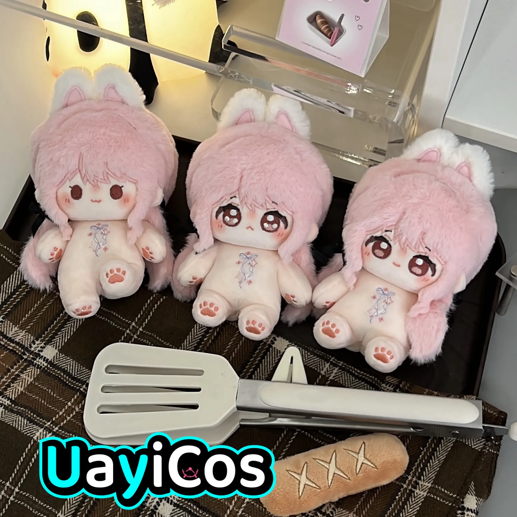 

В наличии 10 см Infinity Nikki, мягкие плюшевые куклы, одежда, животное, тело, кроличьи уши, аниме, игровой брелок, сумка, игрушка, детский подарок