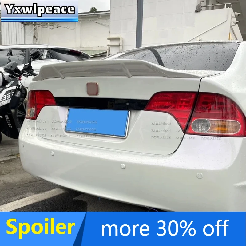 

For Honda Civic 2006 - 2011 High Quality ABS Plastic Primer Color Car Rear Trunk Lip Spoiler Wing Body Kit Accessories