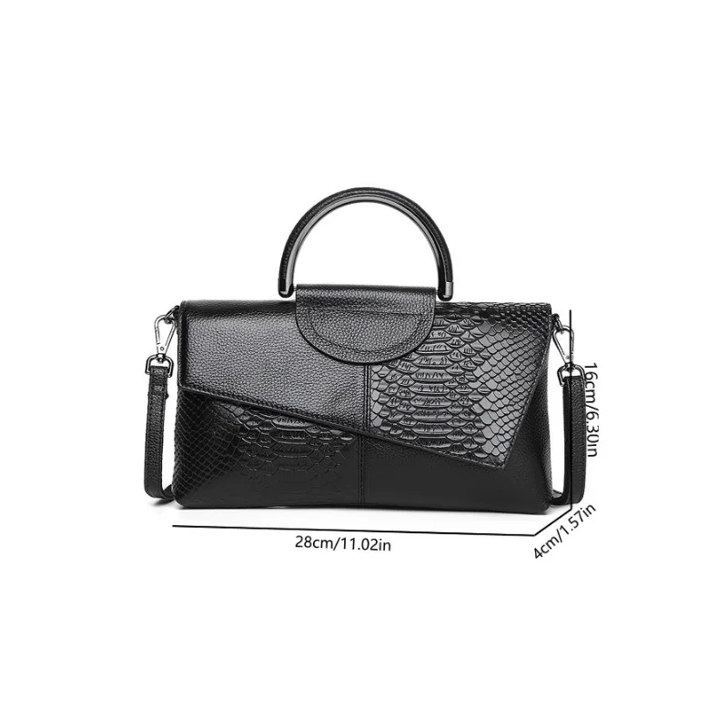 حقيبة يد نسائية فاخرة جديدة ذات سعة كبيرة للولائم حقيبة يد بطبعة تمساح حقيبة كروس عصرية للسيدات