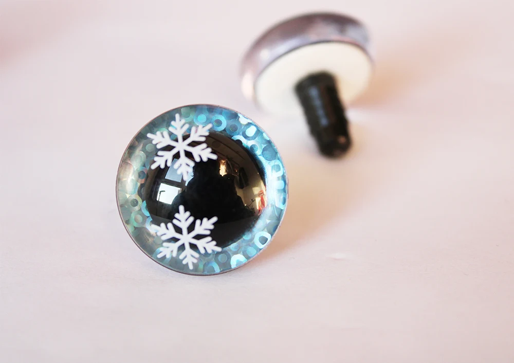 20 Stück Neues Design 9mm 12mm 14mm 16mm bis 35mm Bastelglitter-Sicherheitsaugen 3D Schneeaugen Puppenaugen mit Unterlegscheibe – Q11 – Detail 5
