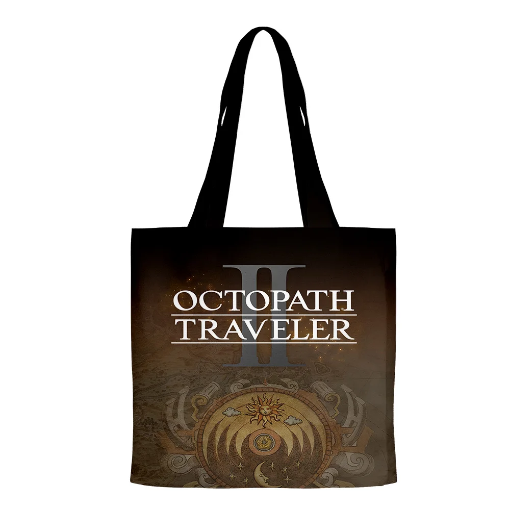 Octopath Traveler Game Bag Shopping Bags Reusable Shoulder Shopper Bags Casual Handbag 2023 New Harajuku Bags