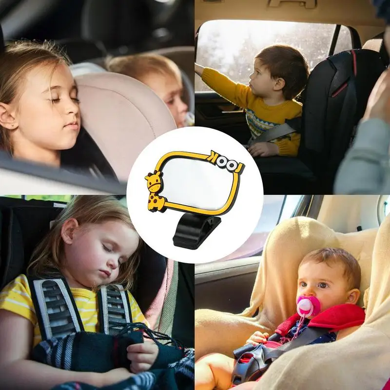 Car Rearview Mirror Car Supplies Baby Child Safety Seat Cartoon Mirror Reverse Rear View Reflector Baby Viewing Mirror auto tool