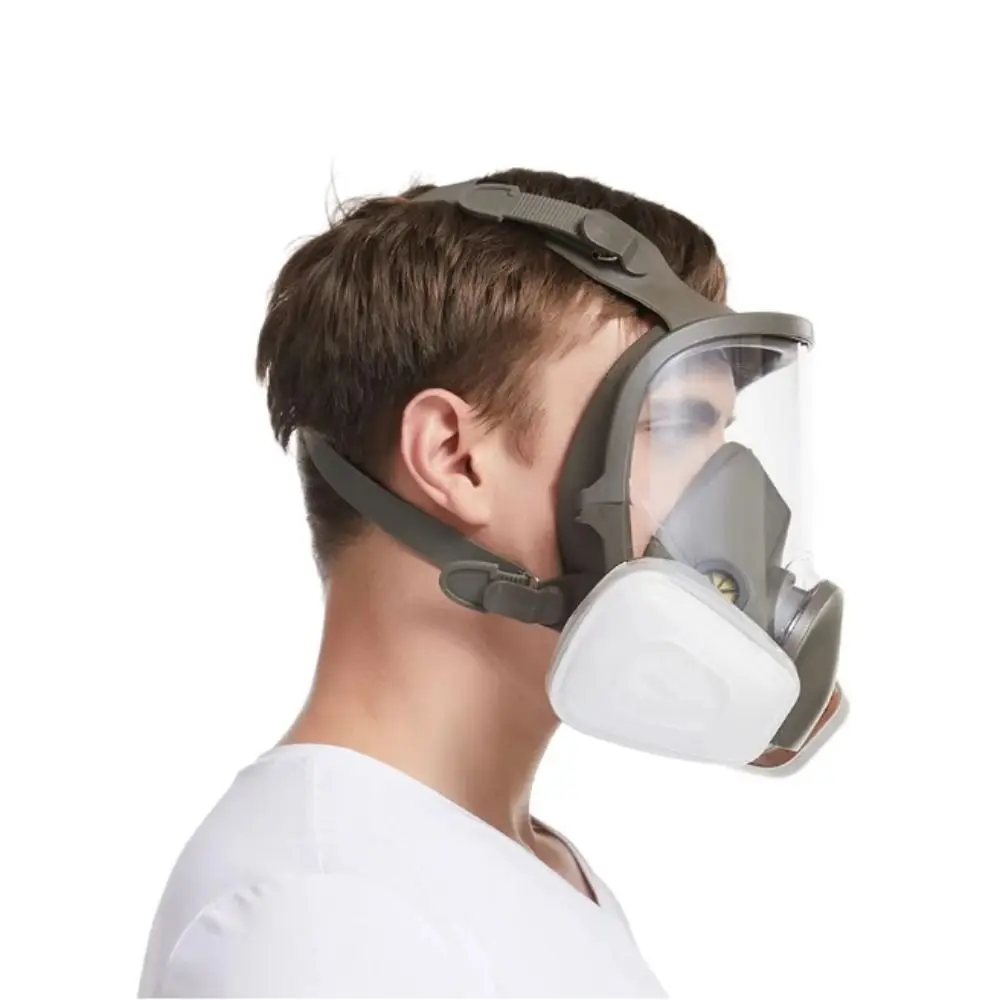 7 In 1 Set Industrial Mask Large View Silicone Mask Spray Paint Respirator Dust Filter Full Facepiece Safety Work Mask