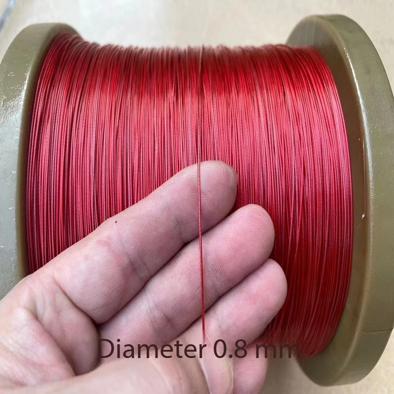 304 Stainless Steel Coated Steel Wire Rope, Anti Bite Wear-Resistant Fishing Wire, Jewelry Pendant Llamp Crystal Wire 0.38-1.0mm