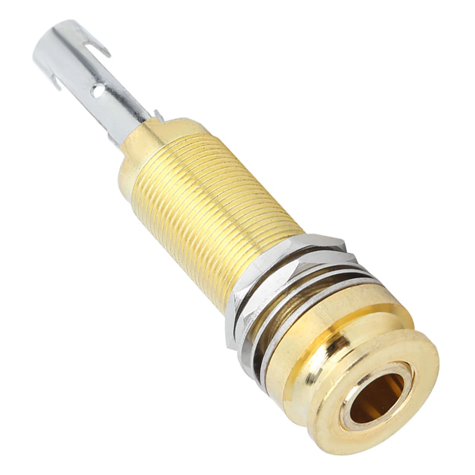 End Pin with Strap Lock Function for Electric Guitar Musical Instrument Accessories Gold Brass Material 1 Piece
