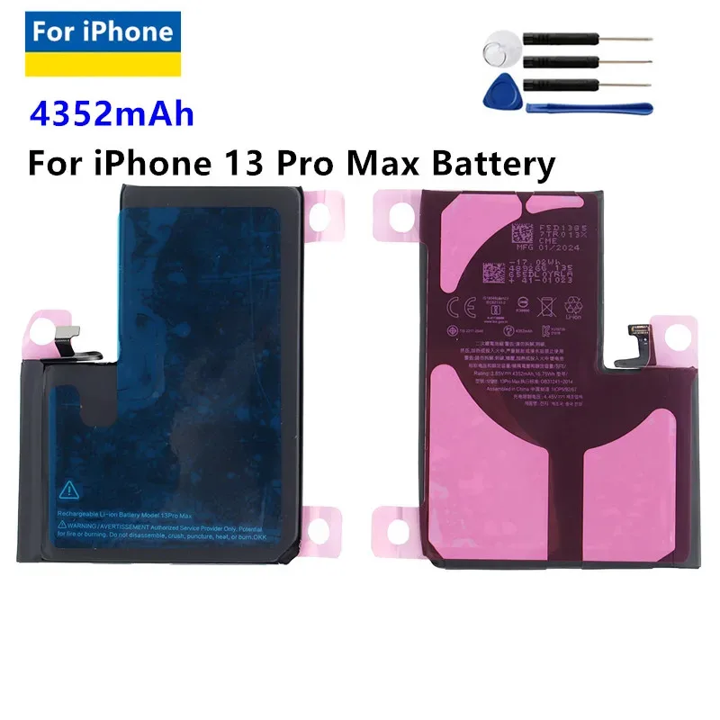 

Battery For iPhone 13 Pro Max 4352mAh Real Capacity Built-in Li-polymer with Tools Repair replacement parts