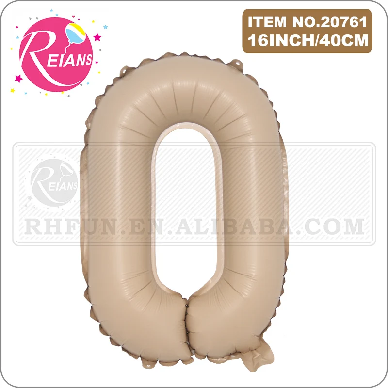 16 inch Caramel Foil Letter Alphabet number Balloon Happy Birthday Party Wedding Decoration Kids Toys Baby Shower Air Balloon - Detail 1