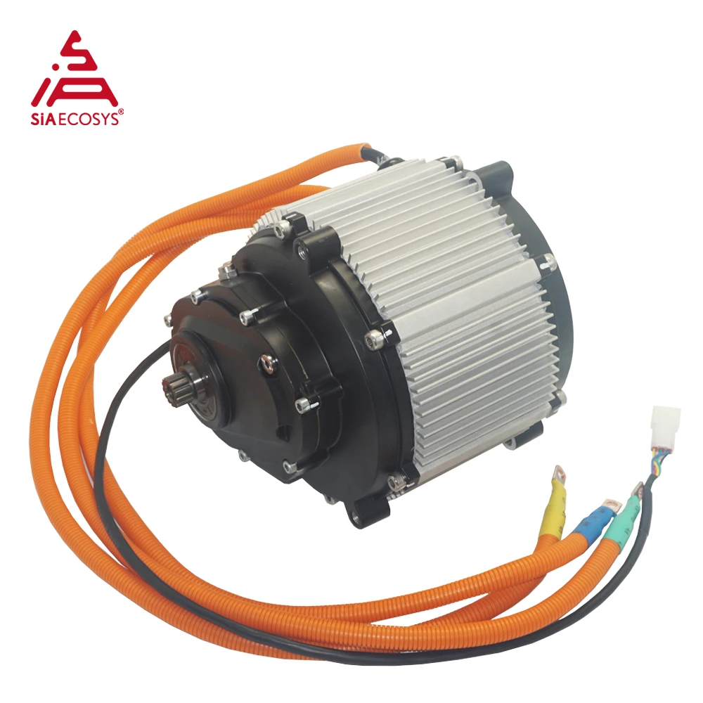 SIA200-50 Peak 26kW 92N.m PMSM Mid Drive Motor with 1:2.04 Gear Ratio IP67 Motor for Electric Motorcycle