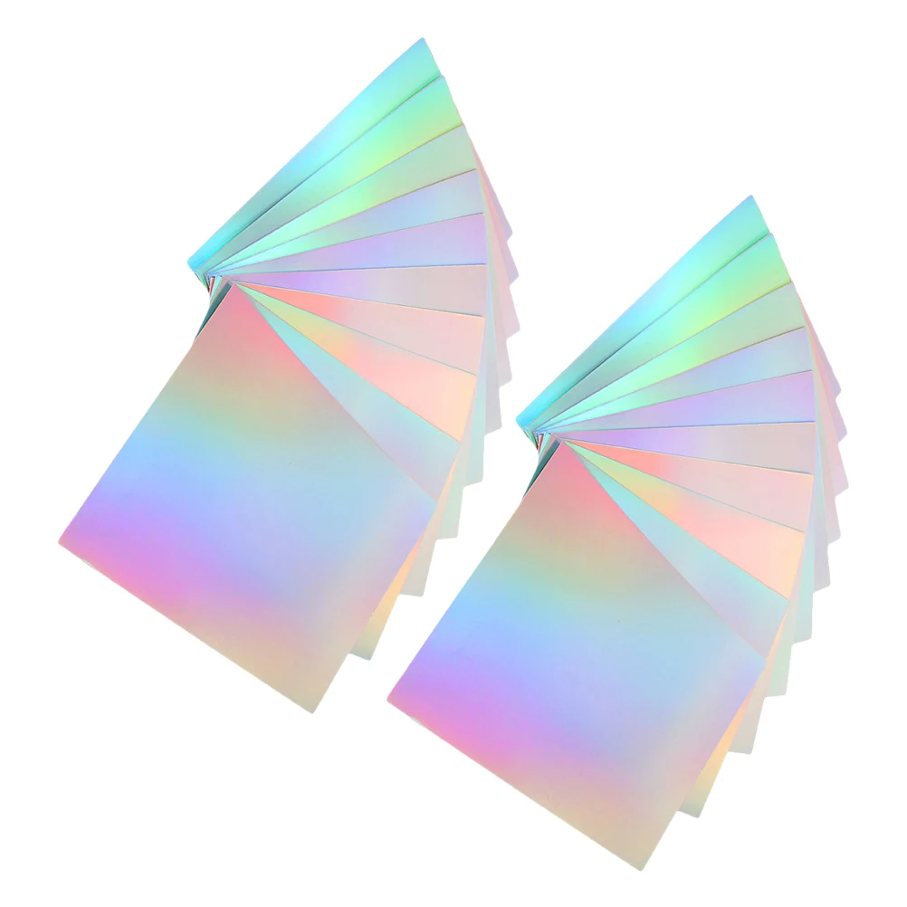 

Rainbow Card Foil Paper 20 Sheets 297x210mm Metallic Holographic Craft Colored Cardstock DIY Scrapbooking Art Decor