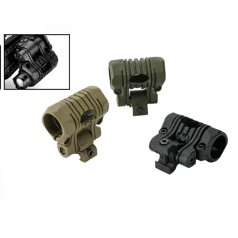 Tactical Airsoft 5 Positons Flashlight Mount Weapon Light Helmet Flashlight Clip Accessories