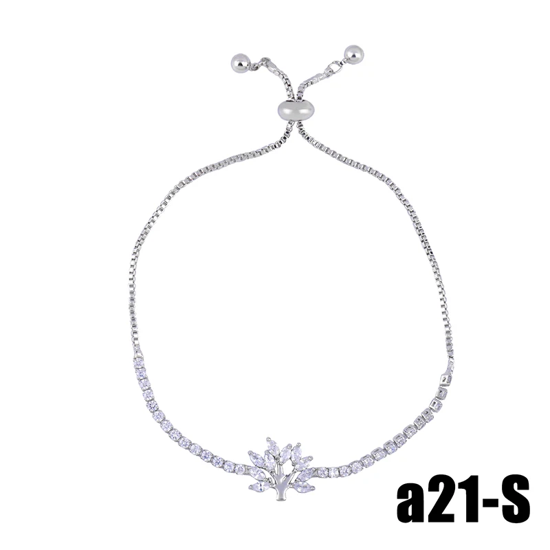FLOLA Cubic Zirconia Evil Eye Bracelets for Women Fatima Hand Charms Bracelets Crystal Beating Heart Tree Of Life Jewelry brtb97