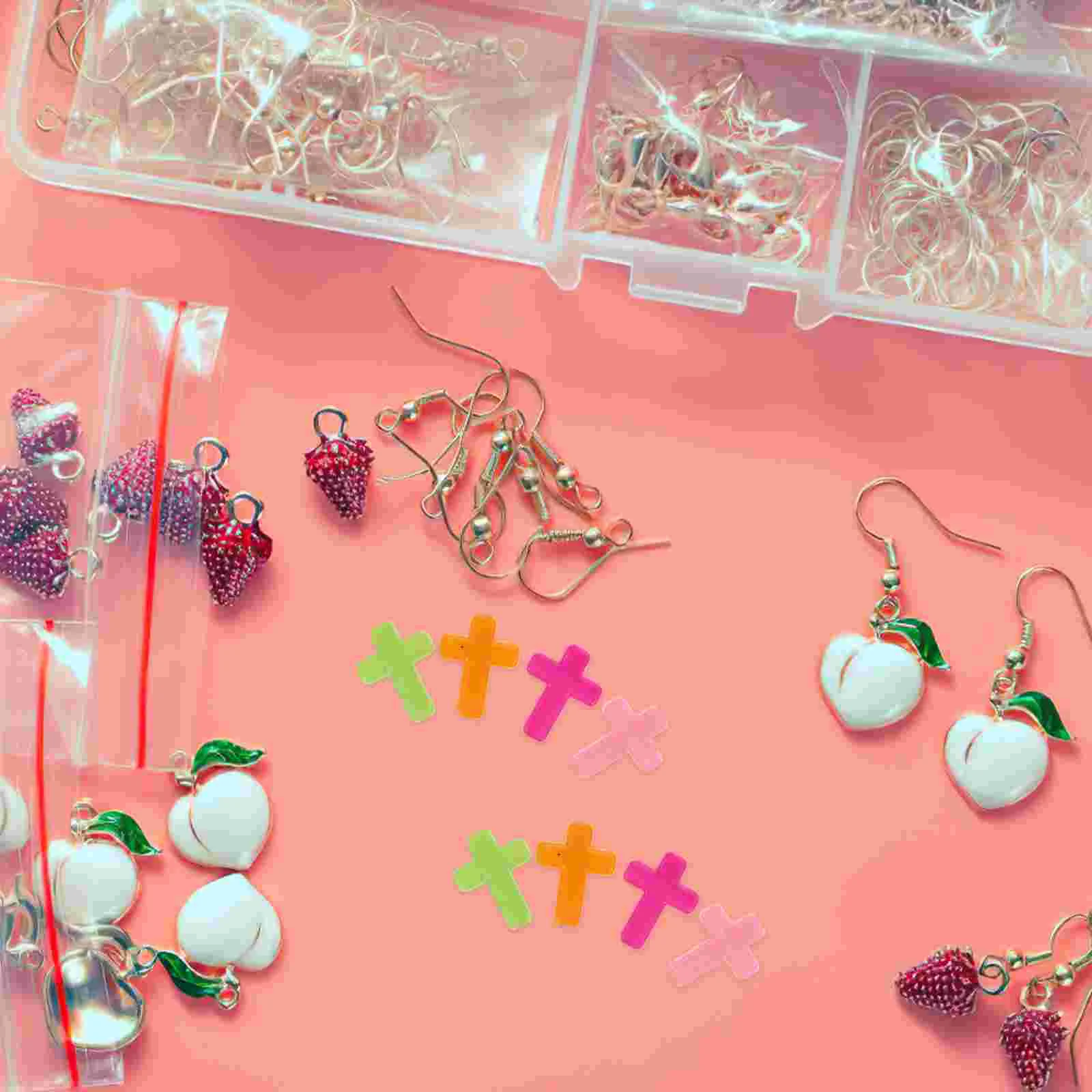 

100pcs Mixed Color Chunky Acrylic Cross Beads Pendant Charm for Necklace Jewelry Making cross beads for jewelry making
