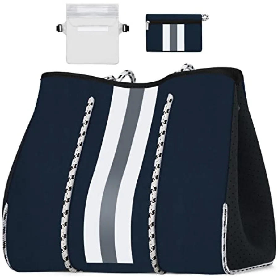 

Большая многофункциональная пляжная сумка из неопрена с внутренним карманом для женщин/для бассейна