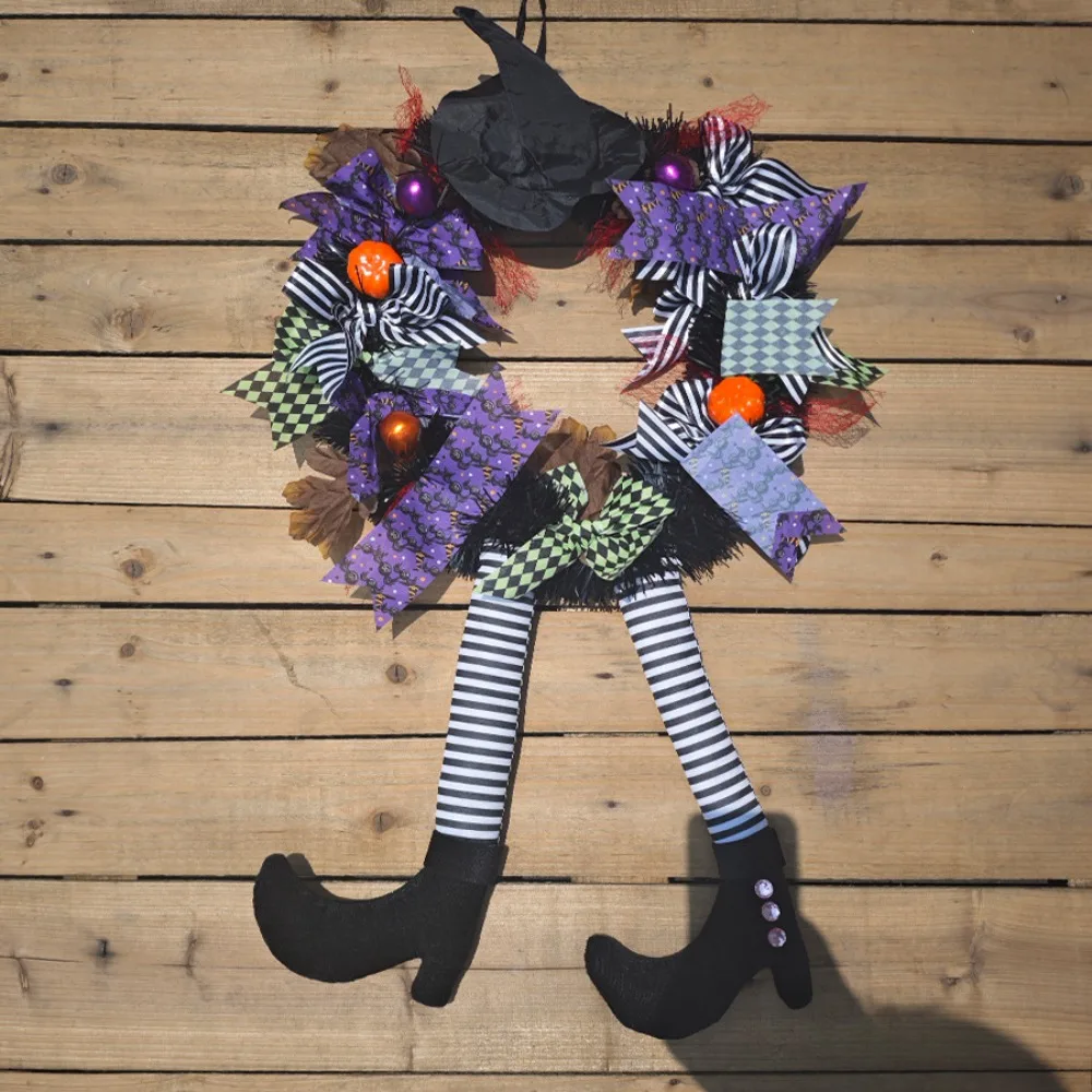 2025 جديد هالوين جارلاند الباب شنقا إكليل مسكون ديكورات منزلية قلادة شبح مهرجان الرعب قلادة حفلة