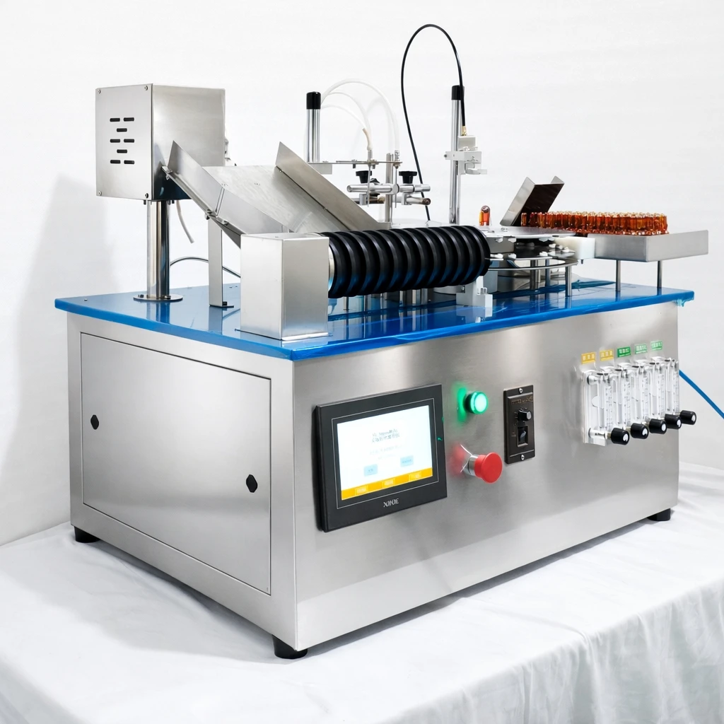 Desktop Ampoule Filling Sealing Machine Benchtop Liquid Filling Sealing Equipment Lab Small Batch Glass Ampoule System for R D