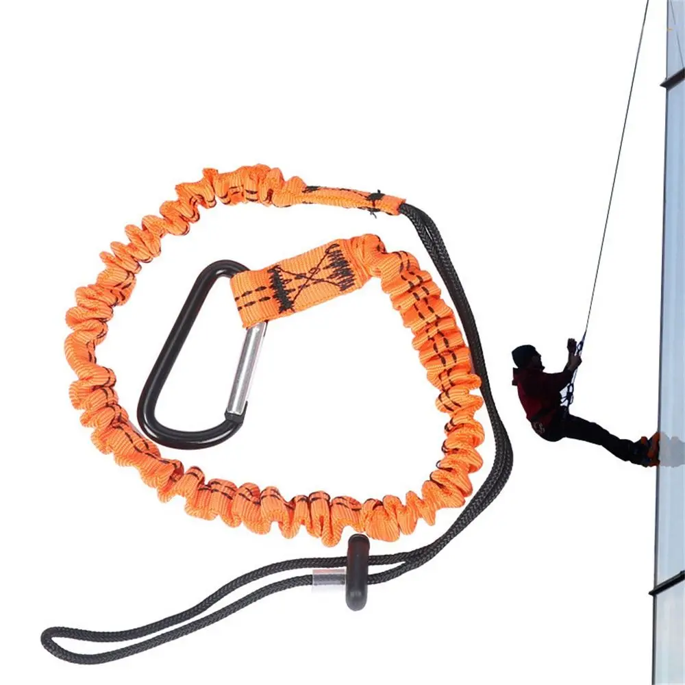 With Carabiner Hook Safety Bungee Tether Anti-Falling TelescopicSafety Rope Aerial Work Sport Climbing Working Tools Lanyard