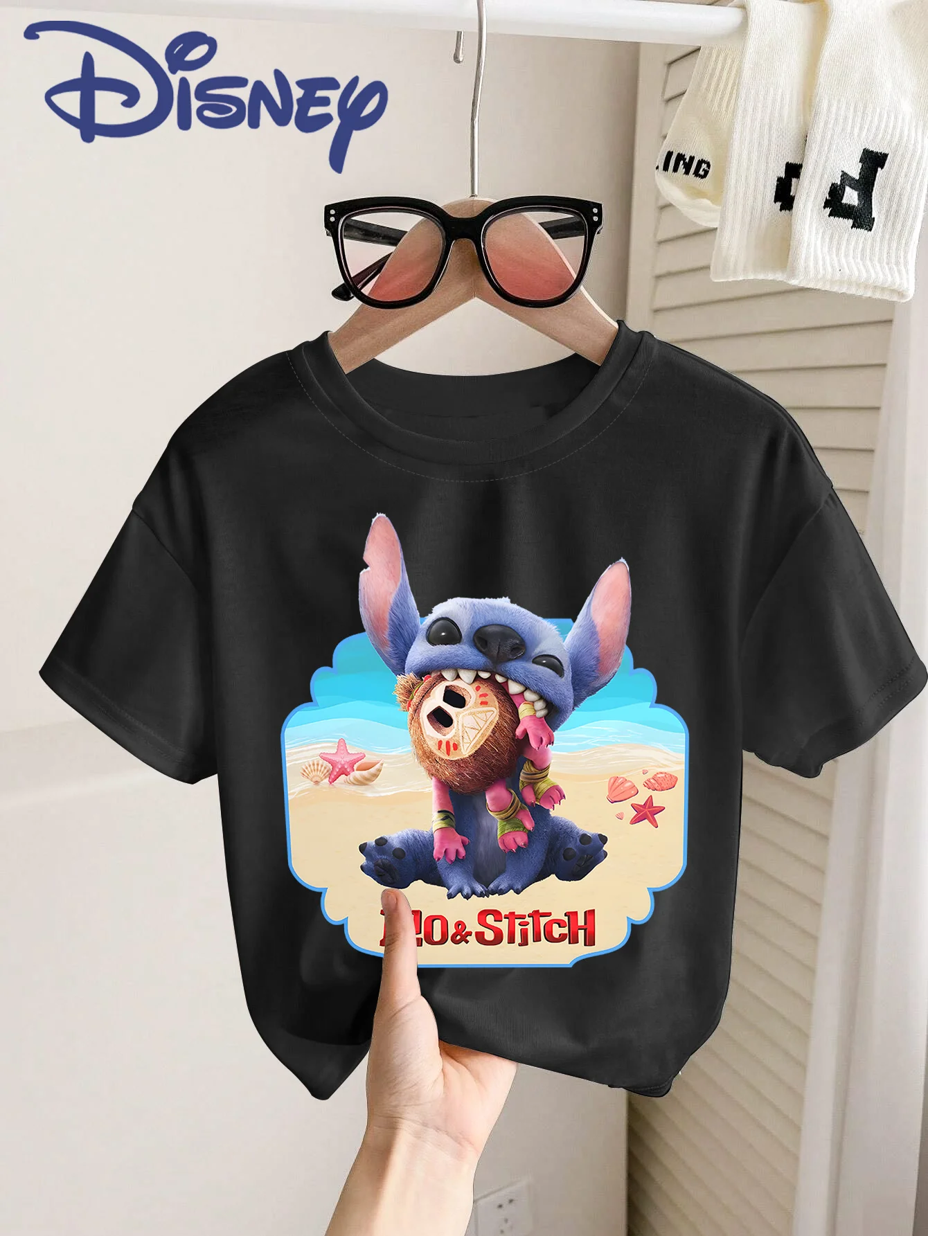 نمط جديد من تي شيرت High Street الأمريكي الفضفاض للأولاد في الربيع والخريف من Stitch