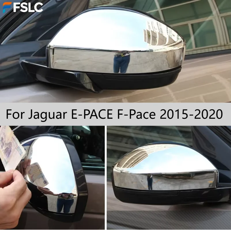 

For Jaguar E-PACE F-Pace 2015-2020 Car Rearview Mirror Caps Protective Cover Trim Exterior Decorative Stickers Auto Styling