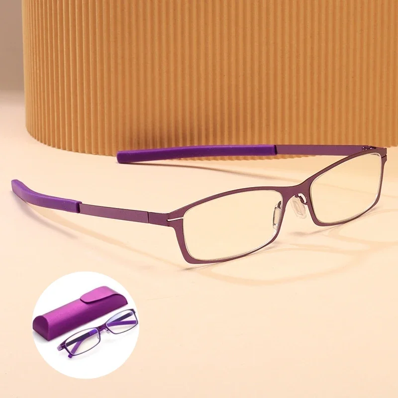 

New Silicone Nose Rest High-definition Anti Blue Light Glasses Anti Drop Reading Glasses +1.0+1.5+2.0+2.5+3.0+3.5+4.0 with Box