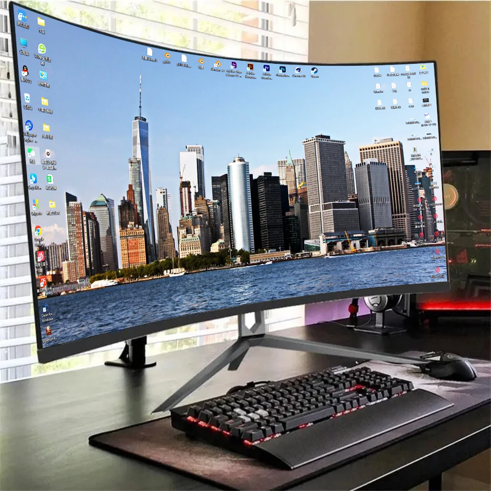 

Gaming Computer Computer Black Gaming Led 27 Wide 32 Display Flat 2k Screen 4k 1920*1080 Pc Thin Flat 144hz