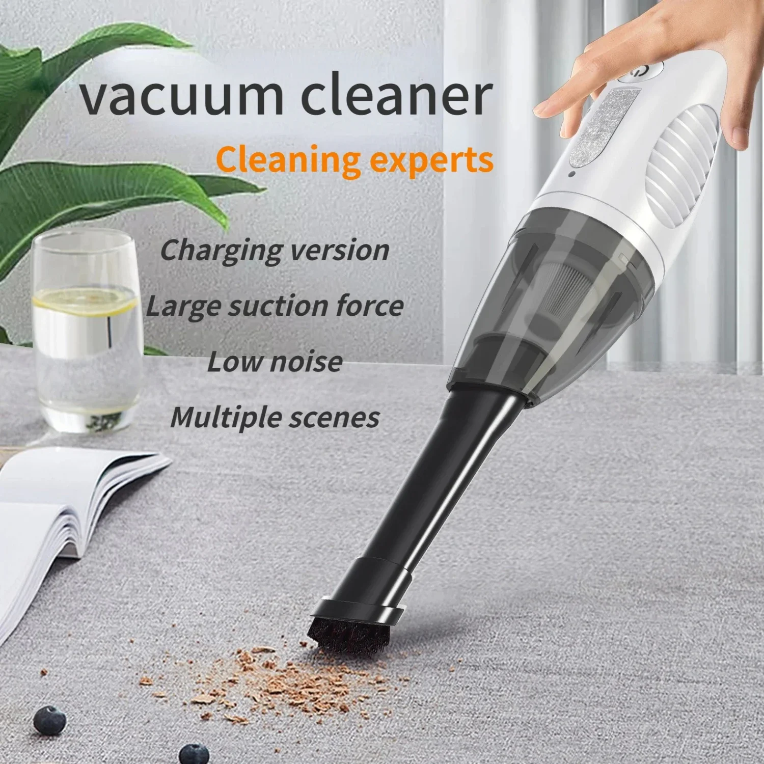 

Powerful, Rechargeable Car Vacuum Cleaner - Handy, Wireless Design with High Suction Power and Low Noise for Efficient Cleaning