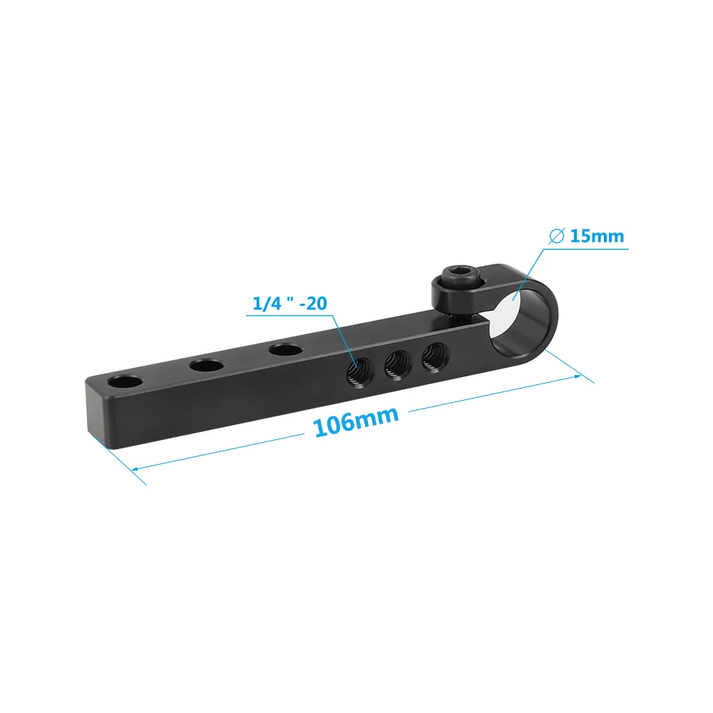 CAMVATE 2pcs 106mm Cheese Cross Bar Replacement Part With 15mm Single Rod Adapter &1/4\