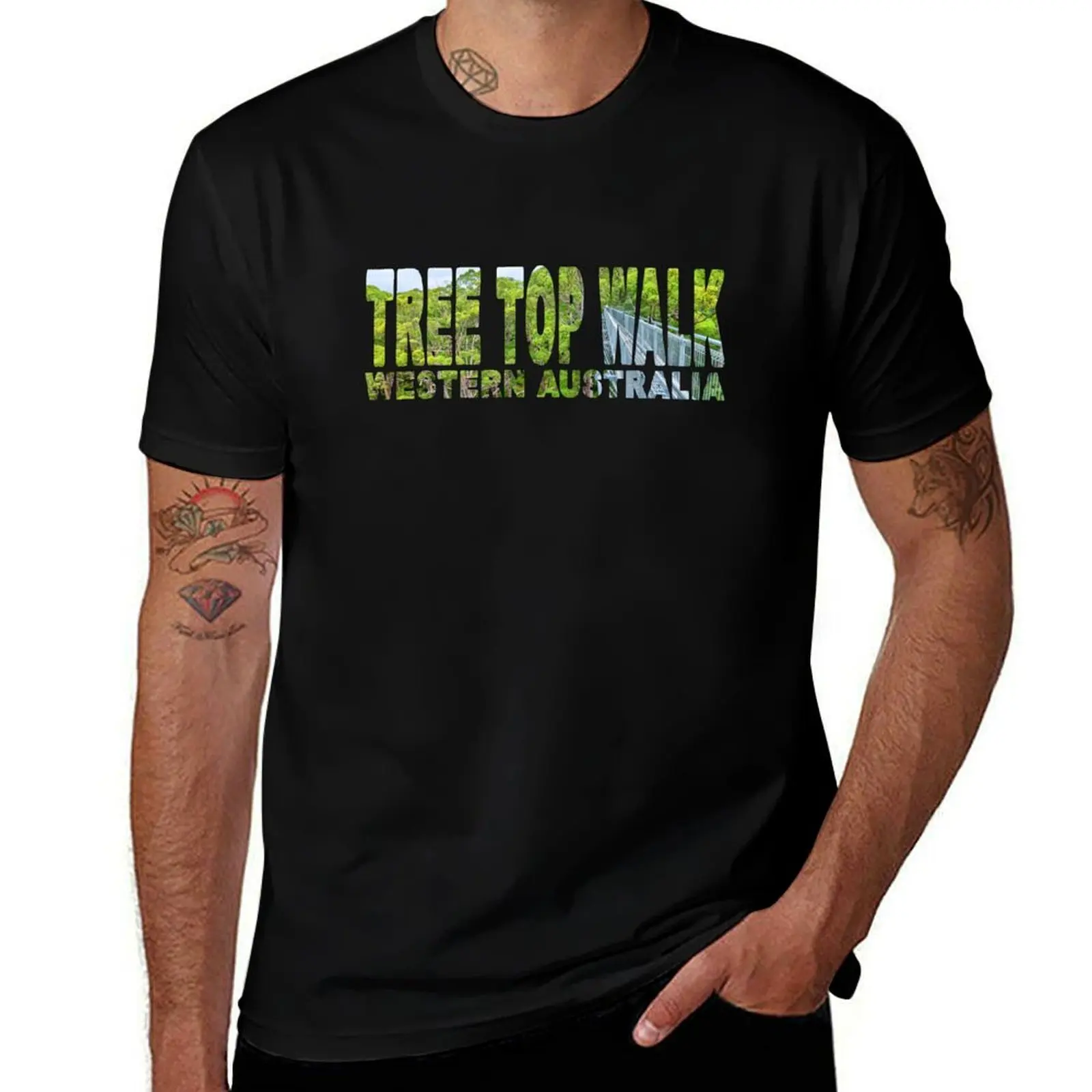 

TREE TOP WALK Western Australia - футболка Valley of the Giants по индивидуальному заказу, забавная рубашка, хлопковая аниме, мужская мода