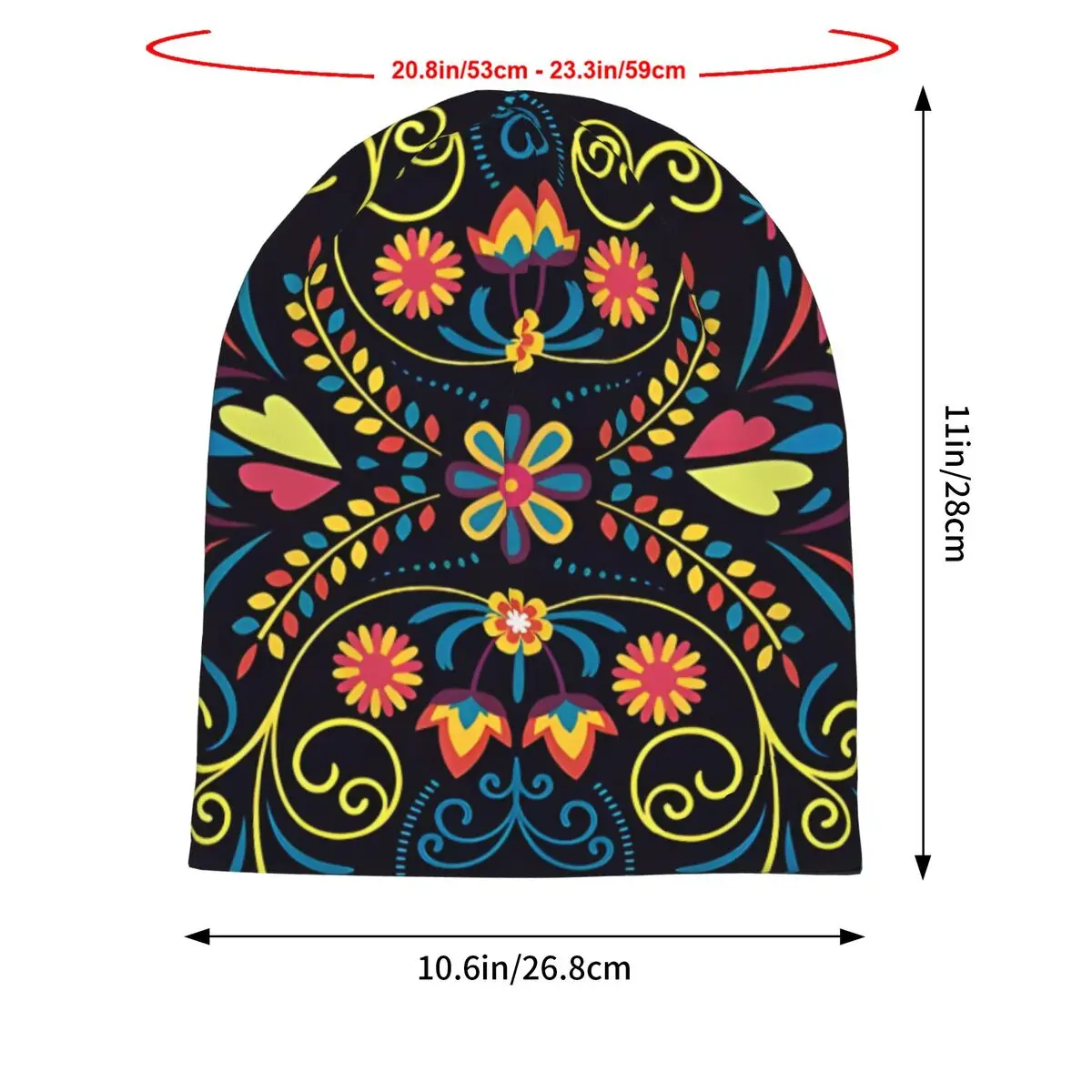 Mayan Aztec Exotic Colorful Pattern Poster_2 Autumn Female Thin Beanies Double Used Windproof Bonnet Hats