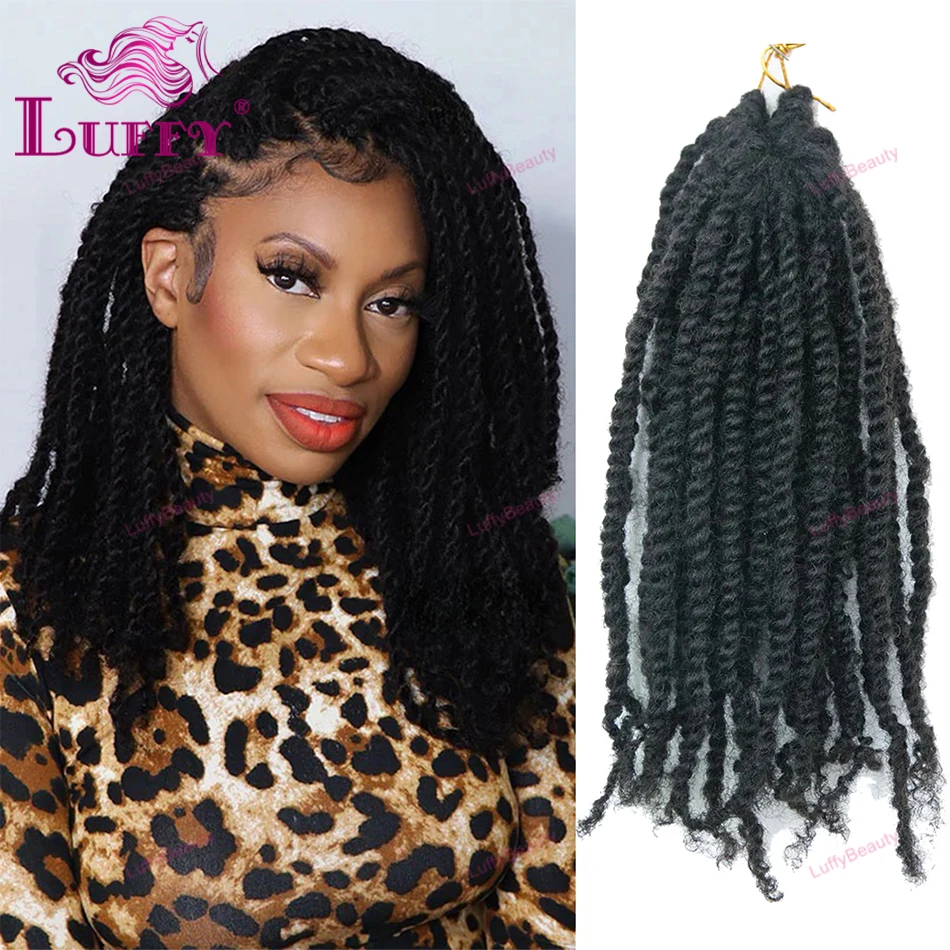 

Pre-Twisted Crochet Human Hair Passion Twists With Curly Full Ends Micro Pre-Looped Reusable Mini Twist Braids Crochet Hair