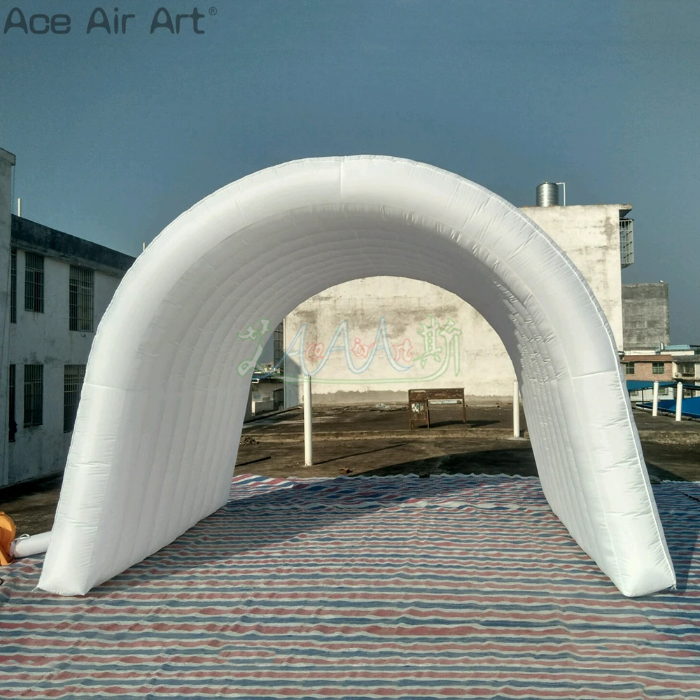 Namiot tunelowy dmuchany Oxford, mały, biały, na zamówienie, 3m D x 3m S x 210mm P, na imprezy, dostarczany przez Ace Air Art.