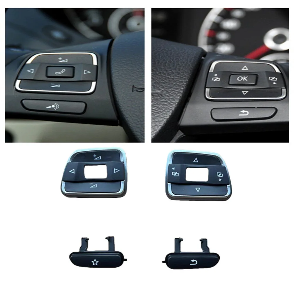 

Steering Wheel Buttons For Touran For Magotan For B7 For Tiguan For Tourneo For Golf For Sagitar ABS Black Left Right Buttons