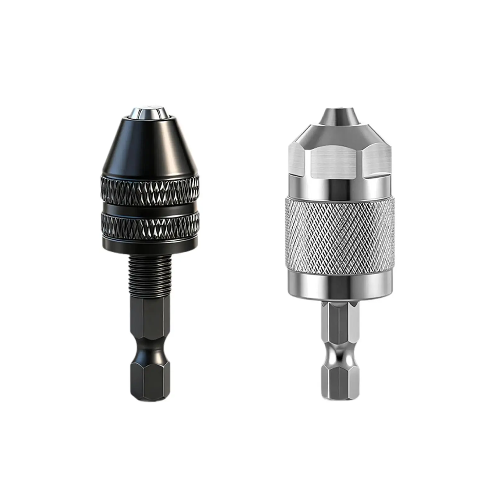 3 Jaw Keyless Drill Chuck Hex Shank Adapter Premium Aluminum Alloy Accessory for Cordless Wrenches
