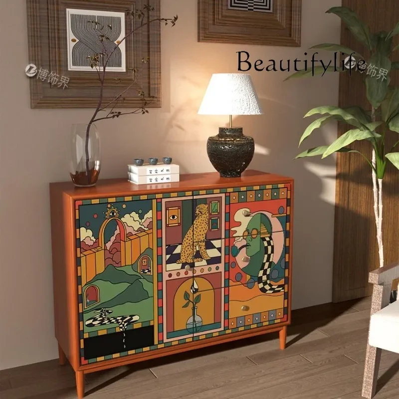 

BJ Librero Display Living Room Cabinets Nordic Console Luxury Wood Accent Cabinets Organizer Storage Craft Cajonera Home Furnitu