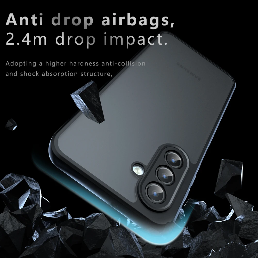 For Samsung Galaxy A37 TPU Border Case Cover 3D Intergrated Button Case Galaxy A57 Anti Drop Airbag Cover Galaxy A07 A17 A36 A55
