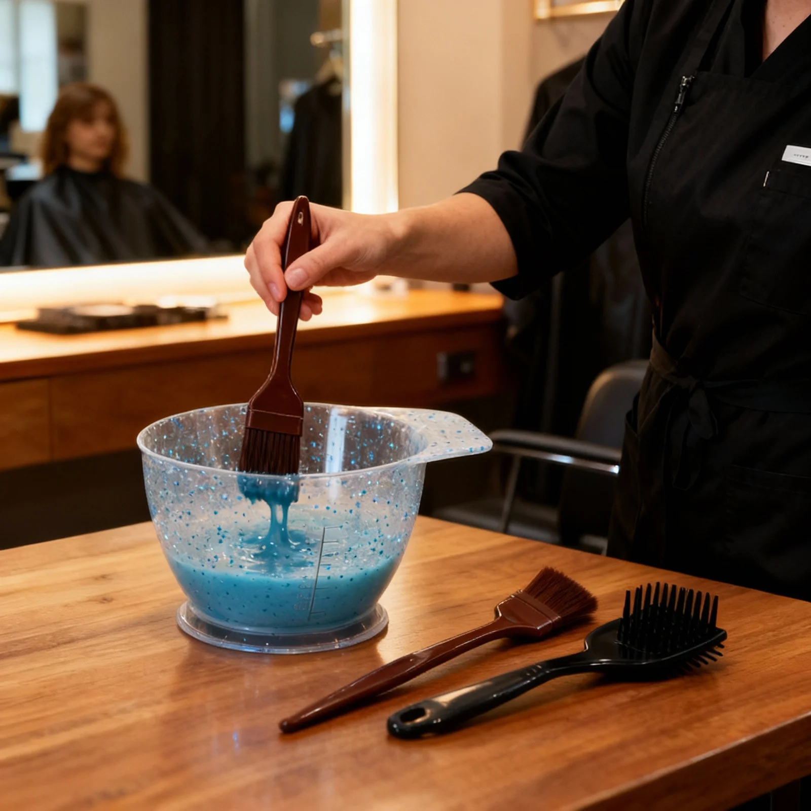 

Large Capacity Hair Dye Bowl Plastic Sturdy Salon Mixing Bowl Convenient Color Mixing Mixer Professional Hair Coloring Tool