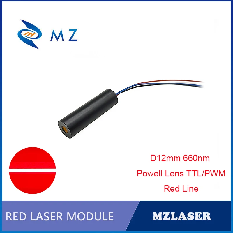 

Hot Selling Compact Laser Diode Module D12mm 660nm 100mw TTL/PWM Powell Lens Red Line Laser Industrial Grade