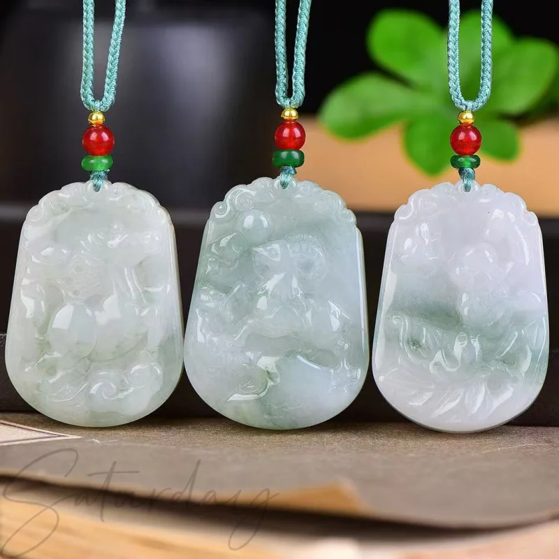 Xinjiang Tianshan Jade Pendant with the Twelve Zodiac Signs: Rat, Ox, Tiger, Rabbit, Dragon, Snake, Horse, Sheep, Monkey, Chicke
