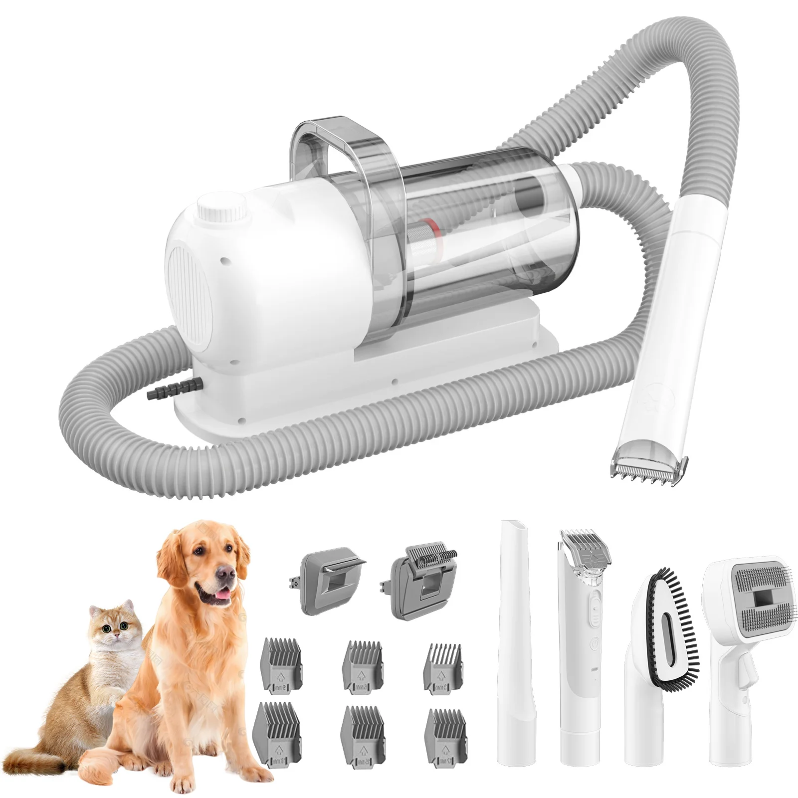 

Dogs Grooming Vacuum & Pet Grooming Kit with 2.5L Capacity Larger Pet Hair Dust Cup Dog Brush Vacuum for Pet Hair Vacuum Cleaner
