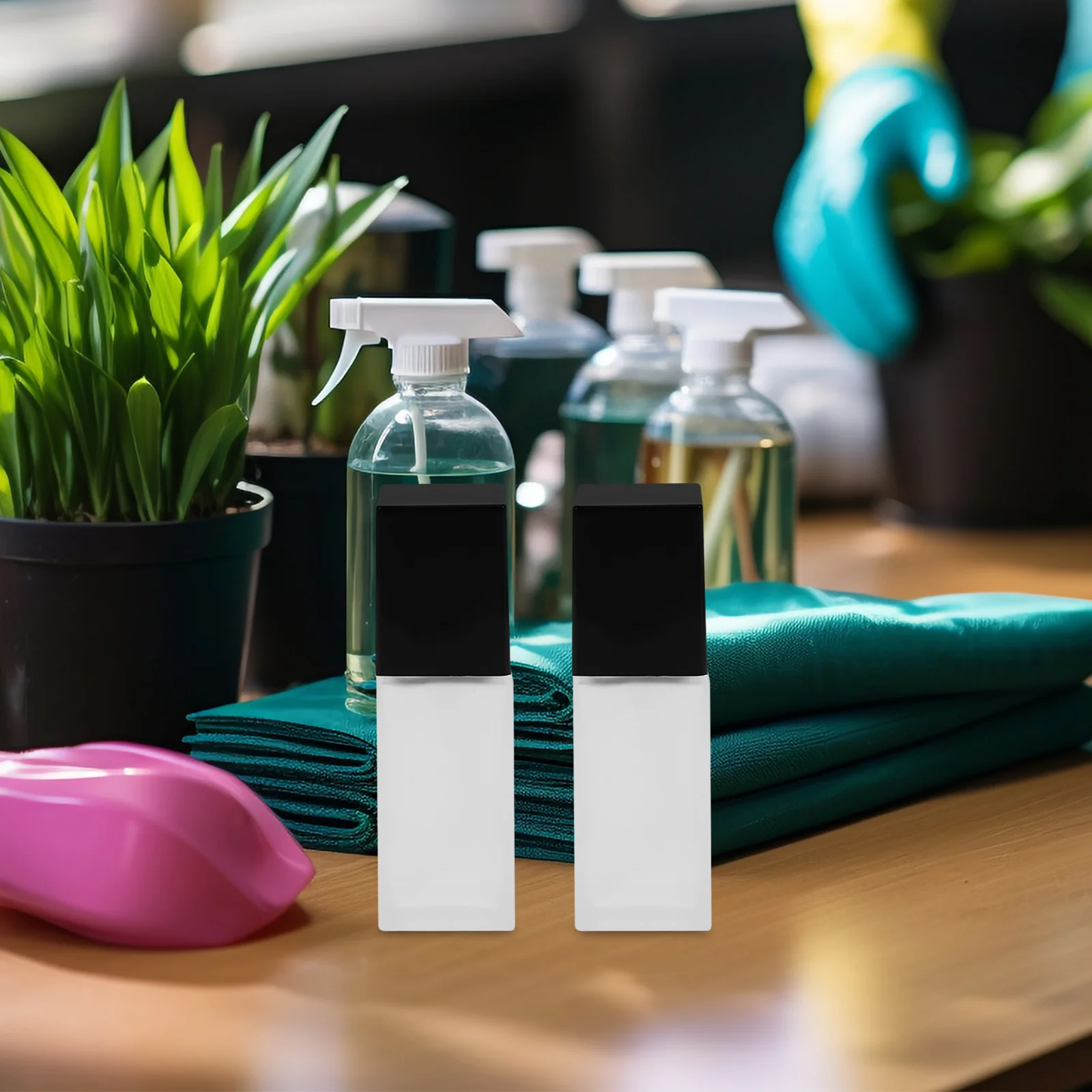 WOONEKY 3개입 무광 유리 리퀴드 파운데이션 병 빈 스퀴즈 프레스 로션 용기 투명 포장