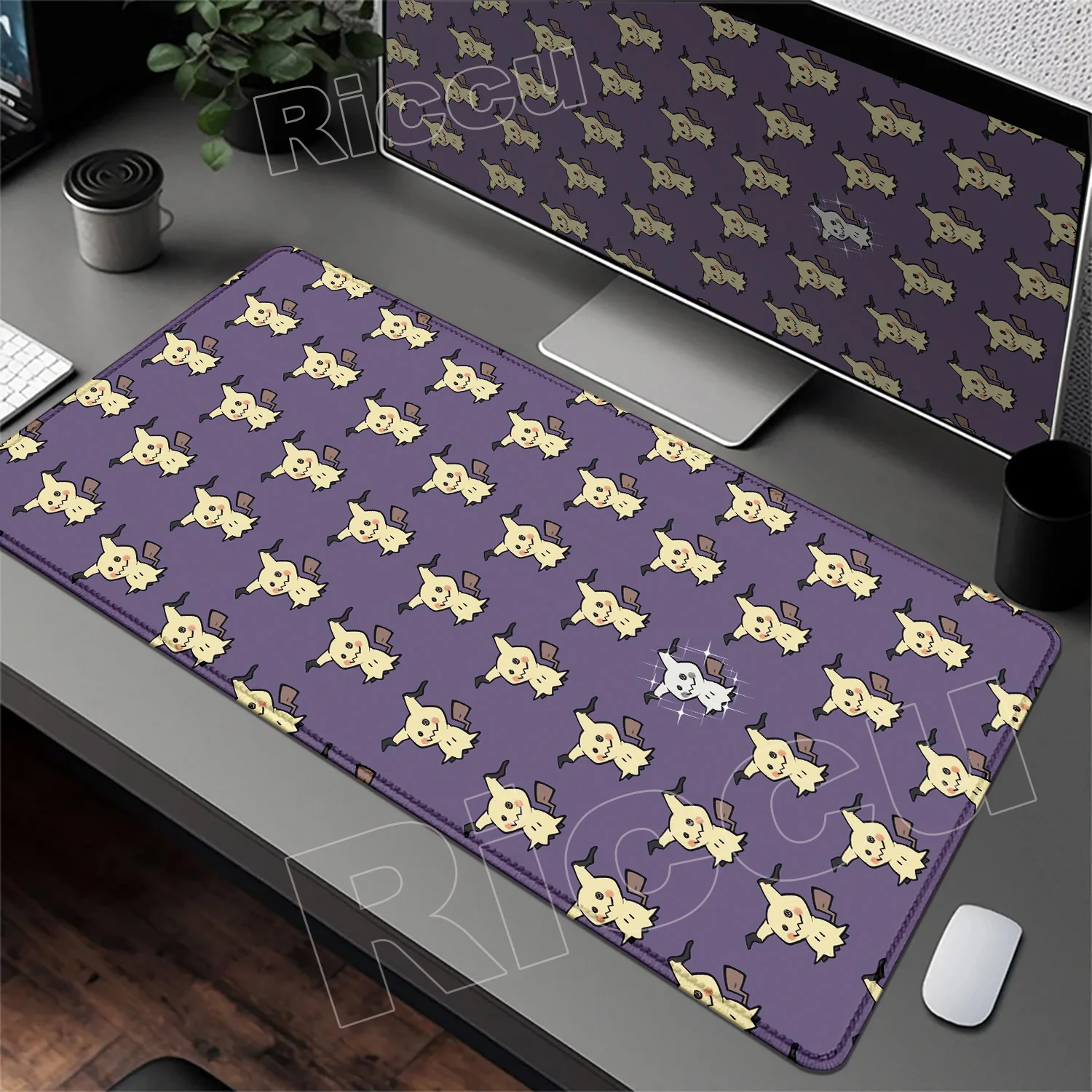 Nuovo tappetino per mouse P-pokemon Mimikyu tastiera grande Mousedesk Pad tappetino per mouse da gioco in gomma antiscivolo tappeto per mouse per laptop tappetino da tavolo da gioco