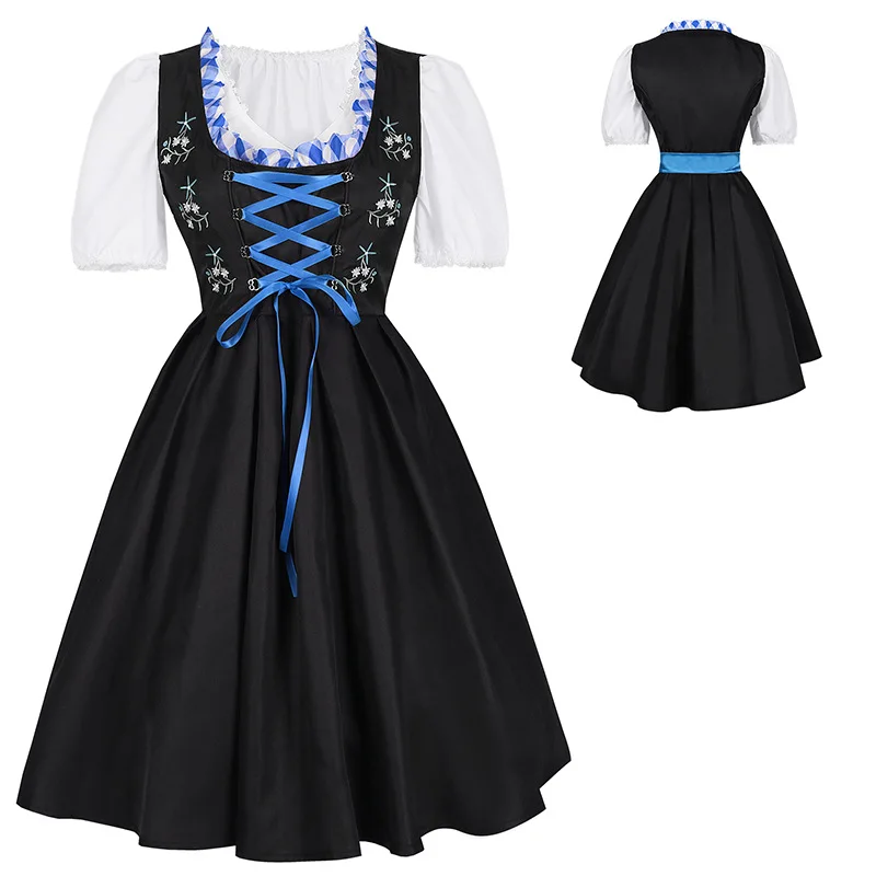 أزياء مهرجان البيرة الأمريكية الأوروبية أزياء خادمة البيرة البافارية أزياء تنكرية لحفلات المهرجانات والرقصات أزياء الأداء #4