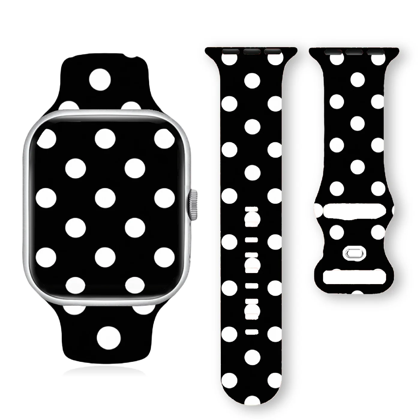 Bubble Macaron Soft Silicone Band for Apple Watch 9 8 7 6 5 Ultra SE Size 38 40 41 42 44 45 49mm Strap Suitable for All iWatch