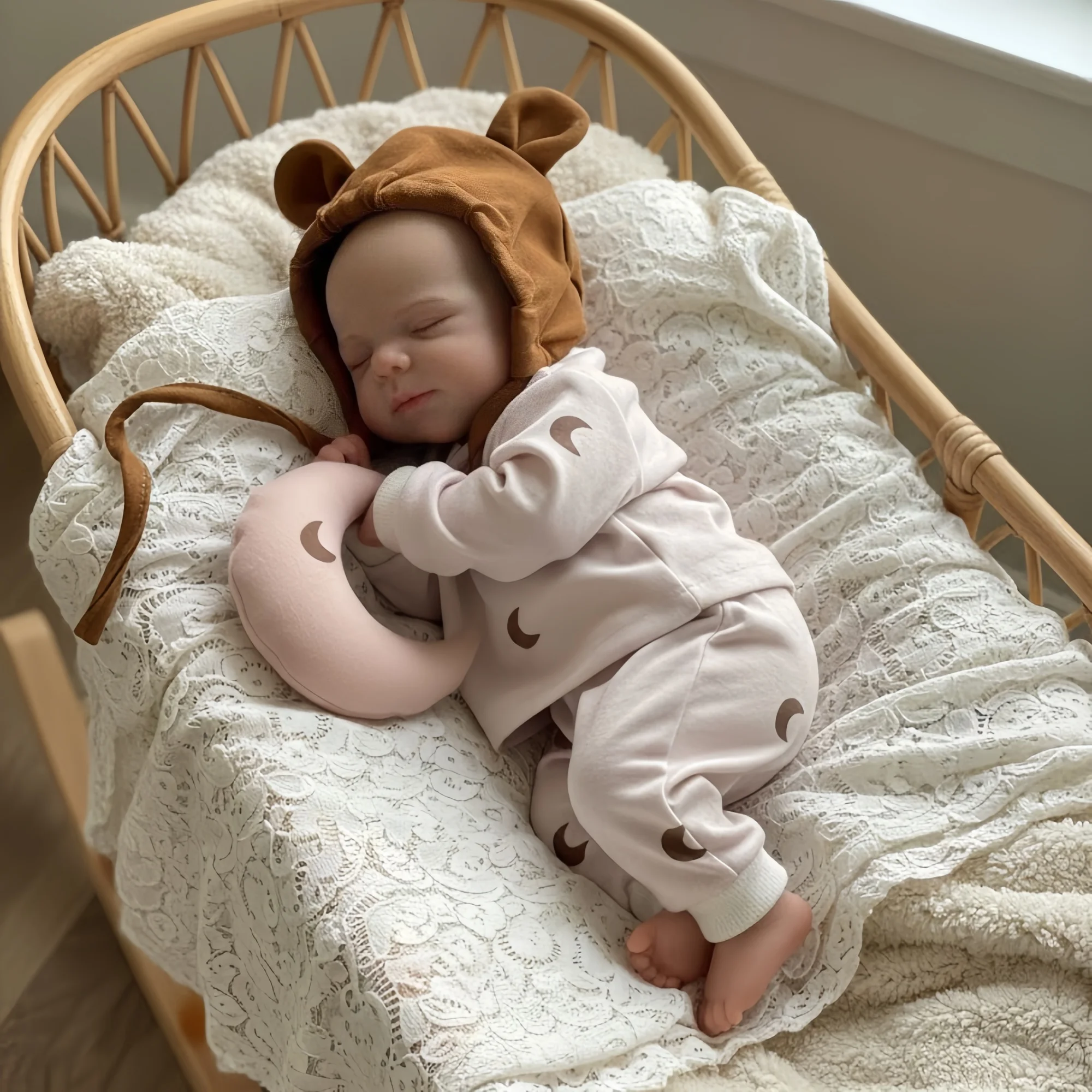 33CM Open Mouth Reborn Dolls Pascale Whole Body Soft Silicone Girl Painted Bebe Reborn Doll Toys reborn de silicone real cuerpo